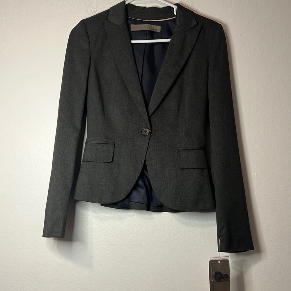 Zara Basic gray blazer women’s size XS